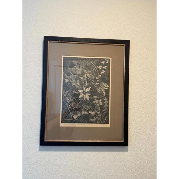 Vintage Wilhelm Heise Original Lithograph Nächtliche Blumenstücke Botanical 1925 - Picture 2 of 9